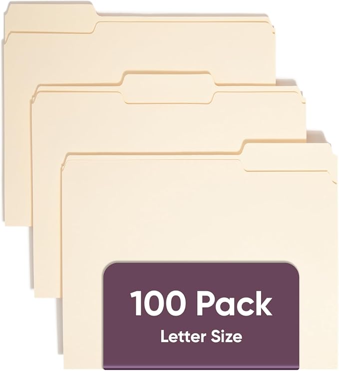 Smead 1/3-Cut Manila Folders 100/bx (10330) by Smead