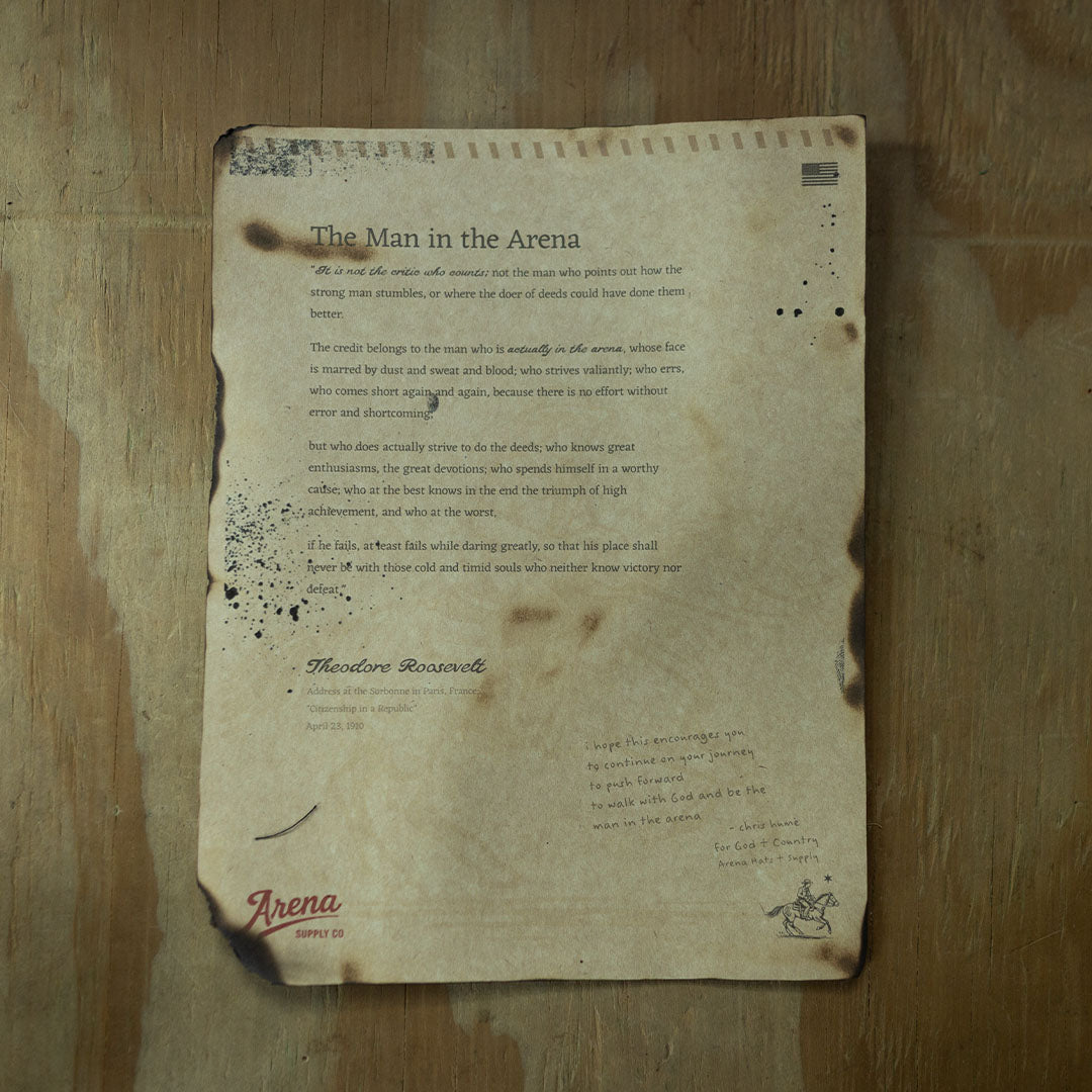 Man in the Arena Print by Arena Supply Co