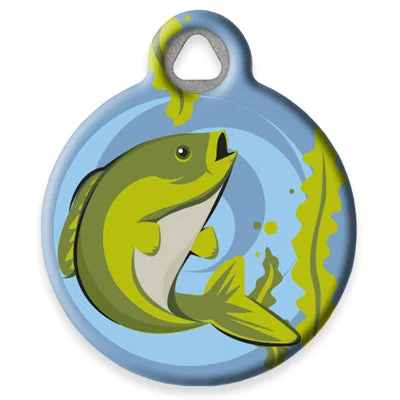 Gone Fishin' Pet ID Tag by Dog Tag Art by Lupine Pet