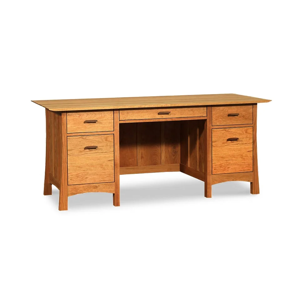 Contemporary Craftsman Executive Desk by Vermont Woods Studios