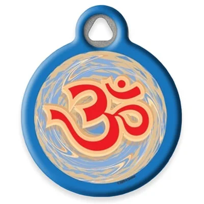 Om Ohm Pet ID Tag by Dog Tag Art by Lupine Pet
