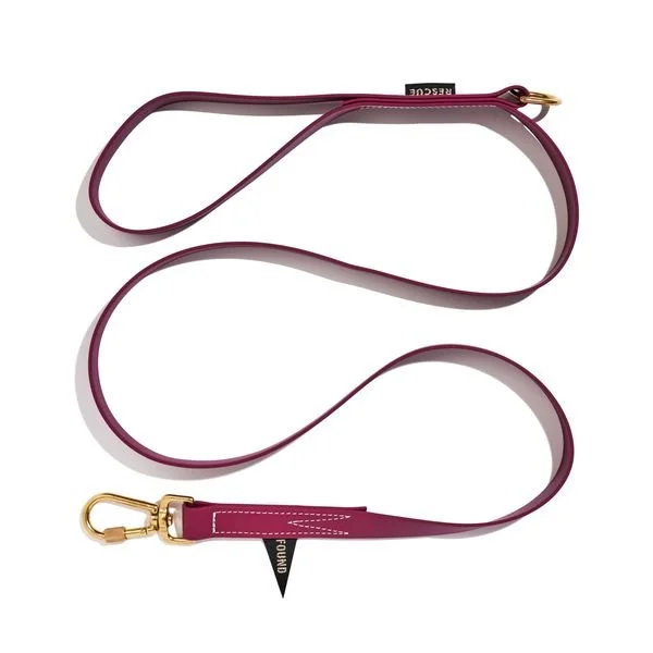 Water Resistant Standard 5ft Leash, Berry | Found My Animal by Found My Animal