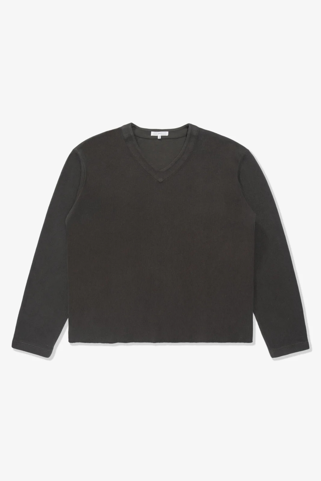 CROPPED V-NECK SWEATER - PEWTER by Lady White Co.