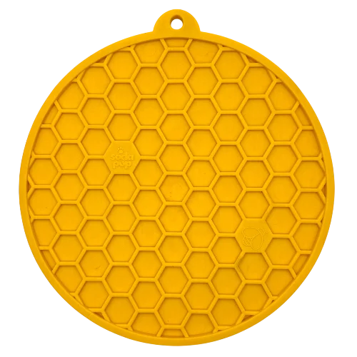 Honeycomb Design emat - Enrichment Lick Mat For Dogs and Cats - With Suction Cups | USA Made by SodaPup