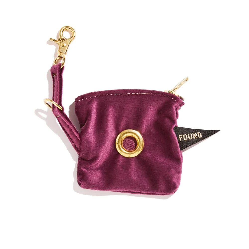 Vintage Purple Velvet Poop Bag Pouch by Found My Animal