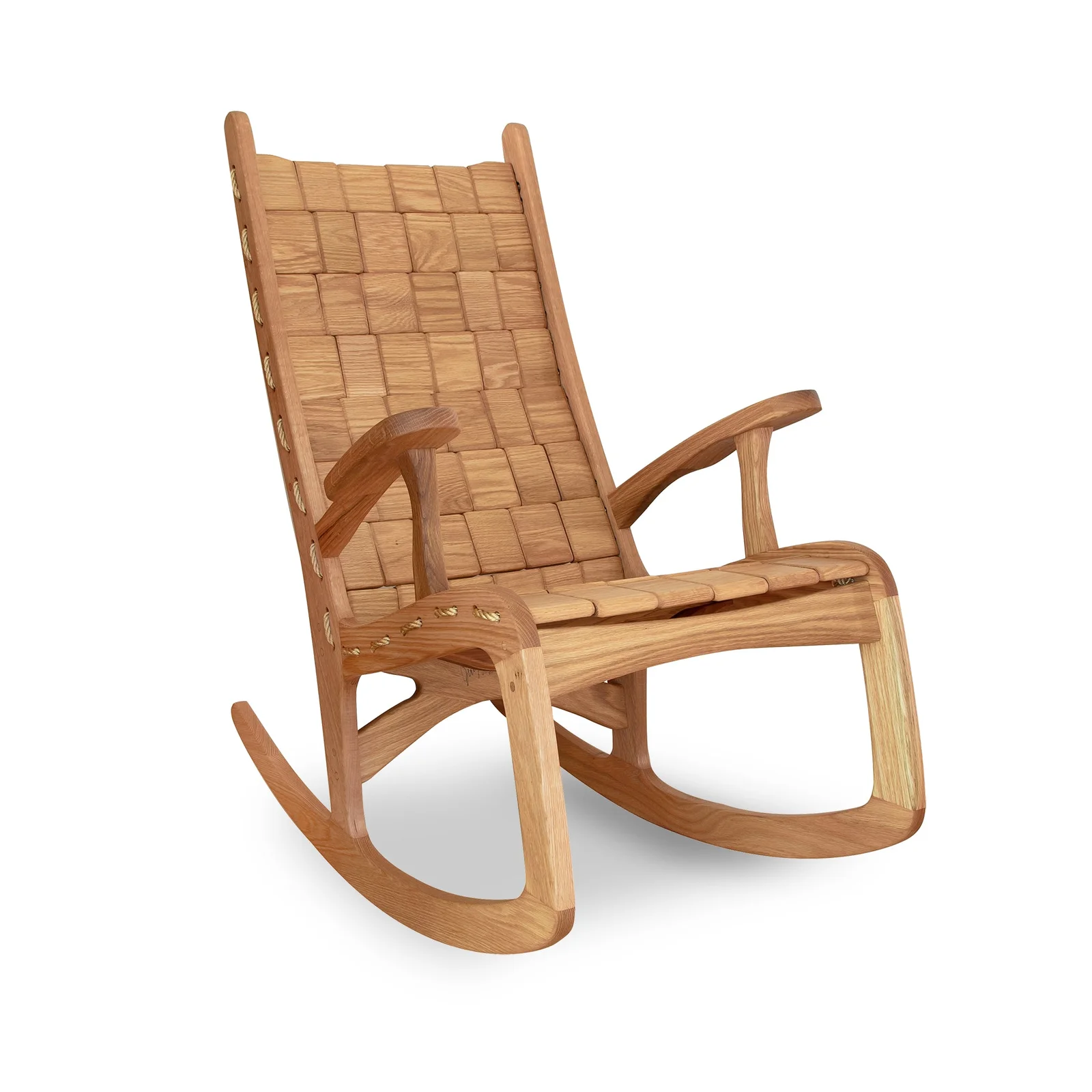 Quilted Vermont Oak Rocking Chair by Vermont Woods Studios