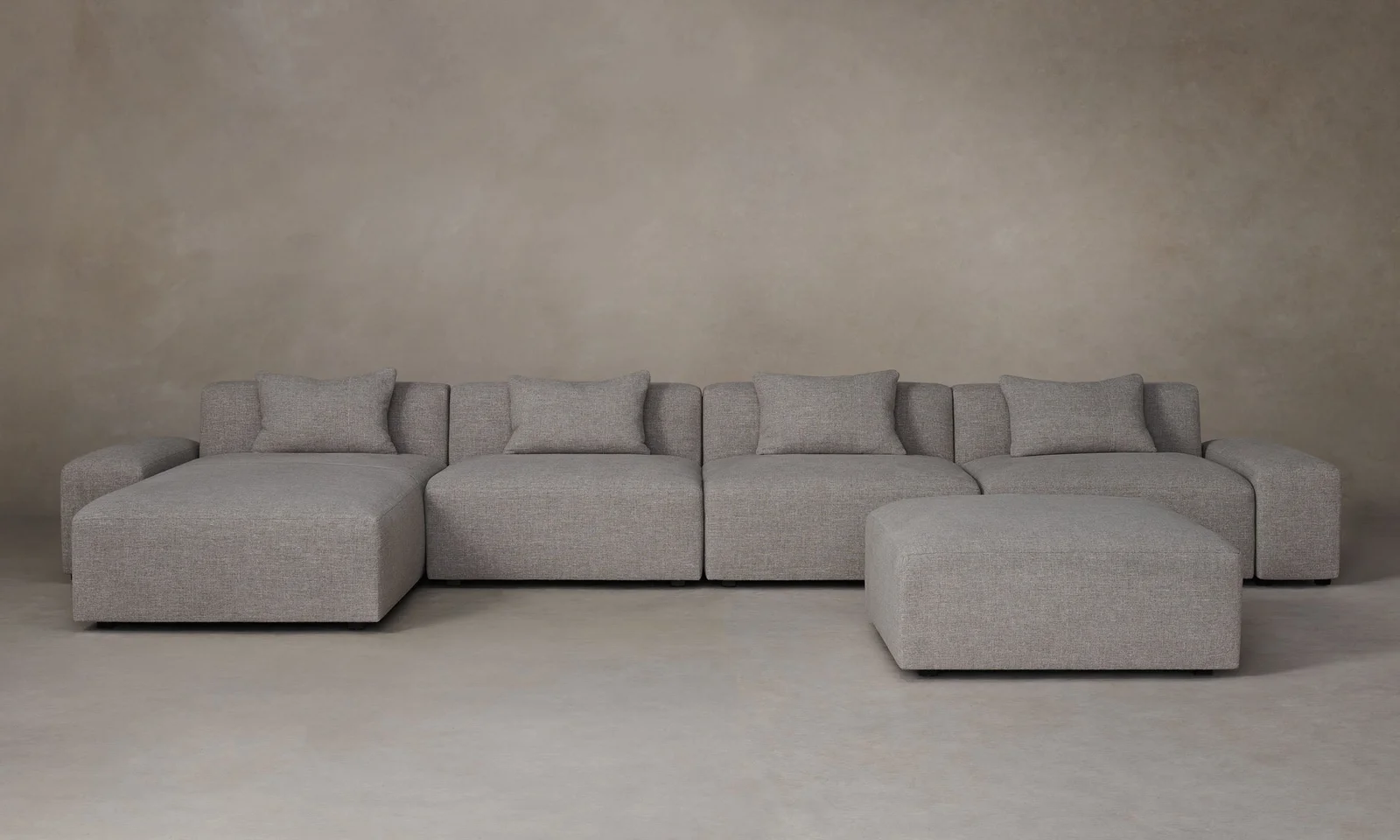 The Breuer Modular Sectional - Heritage Belgian Linen Agate by Maiden Home