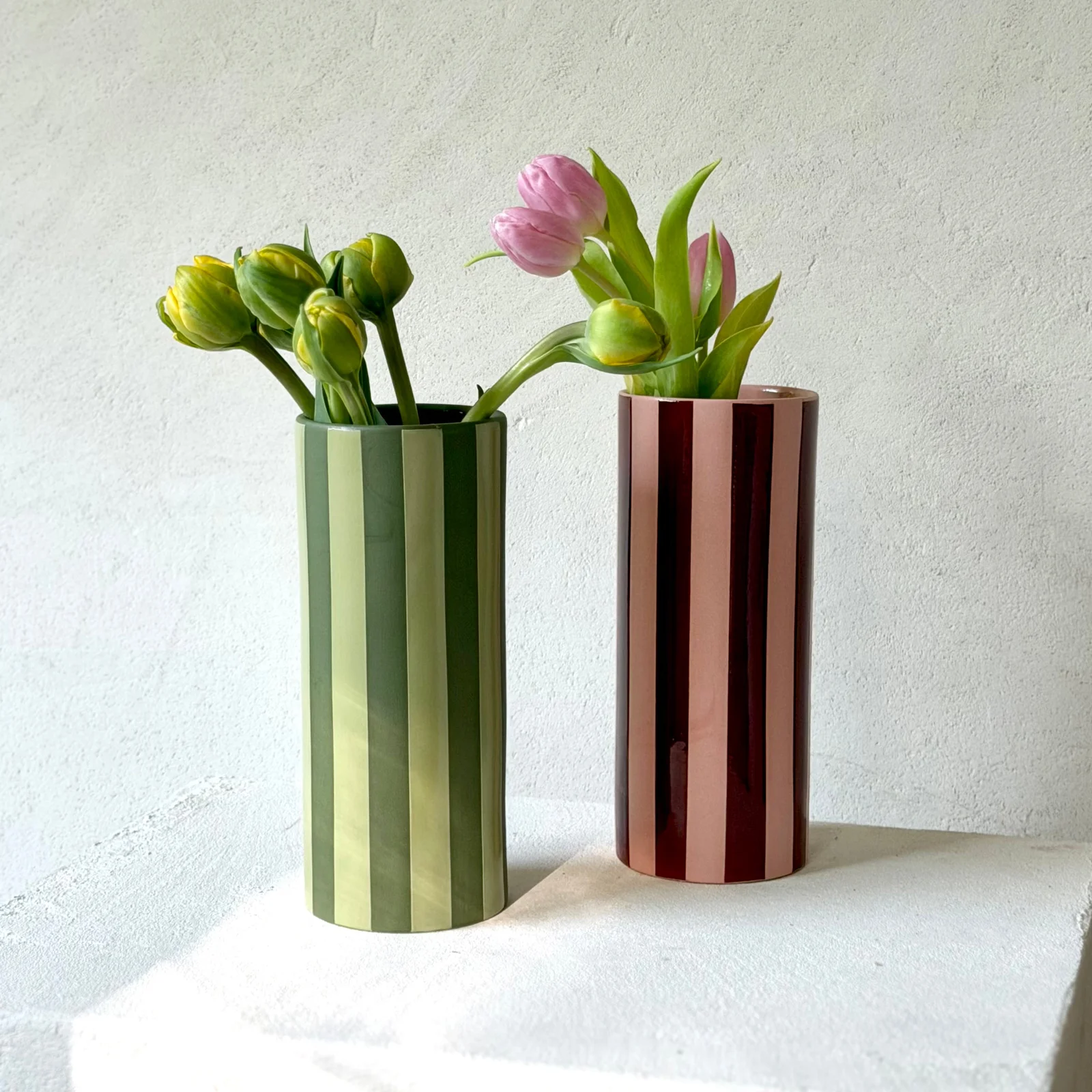 Colorstory Stipe Vase by Pigeon Toe Ceramics
