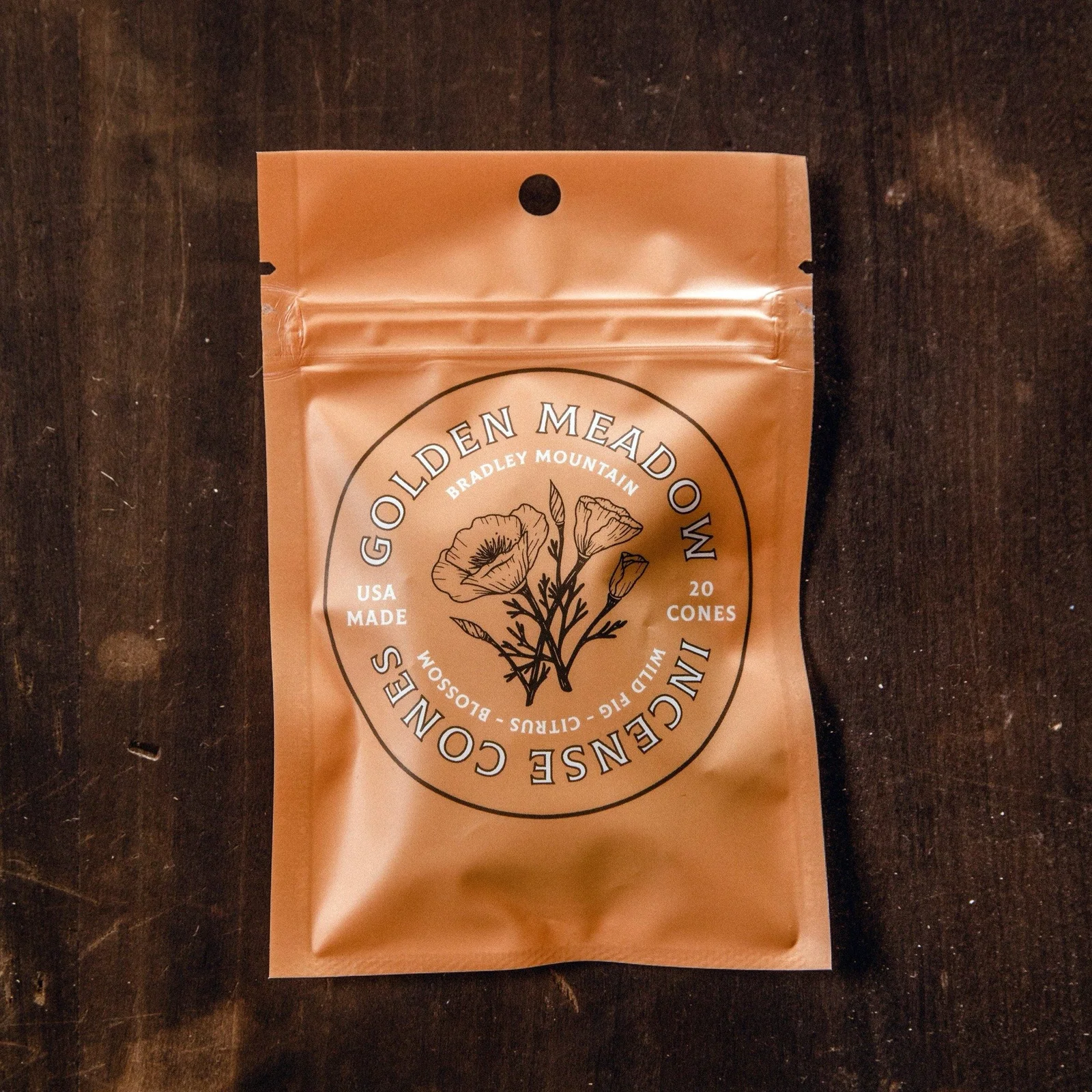 Golden Meadow Incense Cones by Bradley Mountain