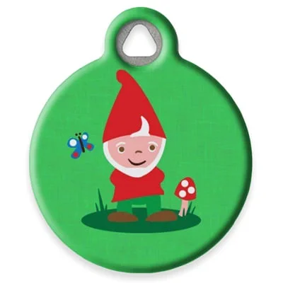 Gnome Place Like Home Pet ID Tag by Dog Tag Art by Lupine Pet