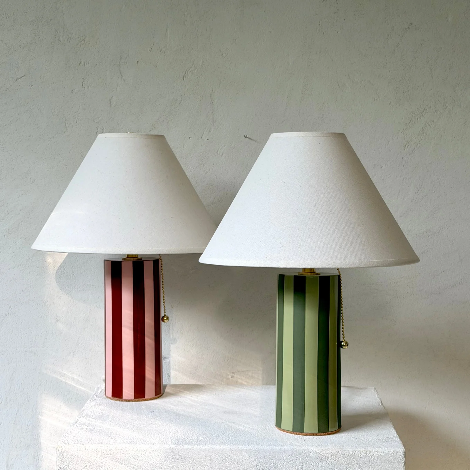 Colorstory Stripe Table Lamp by Pigeon Toe Ceramics