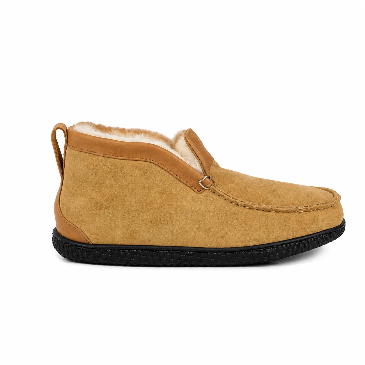In Stock Men’s Quad ESQ Slipper: Linen Suede by Quoddy