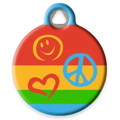 Peace Pup Pet ID Tag by Dog Tag Art by Lupine Pet