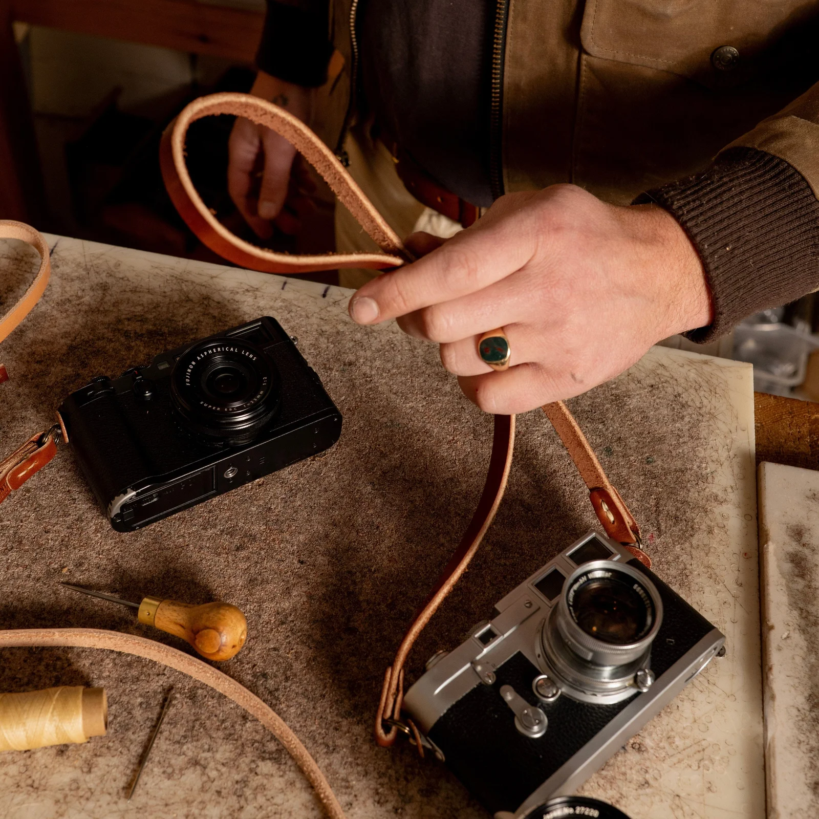 Long Camera Strap - Brown by Bradley Mountain