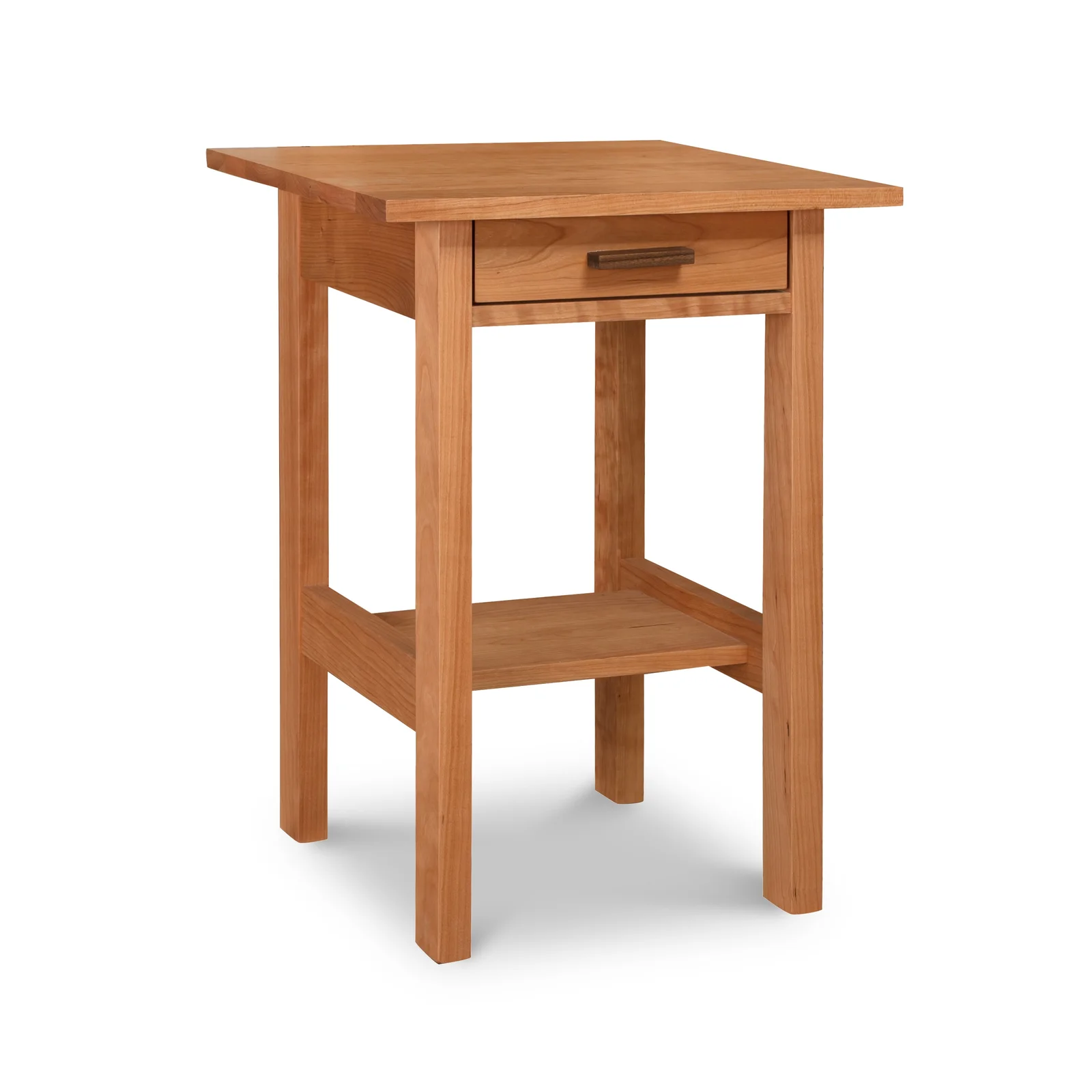 Modern Craftsman 1-Drawer Open Shelf Nightstand by Vermont Woods Studios