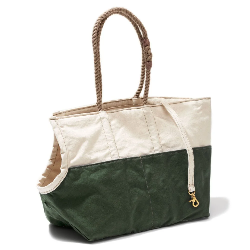 Found My Animal Natural & Olive Waxed Cotton Carrier by Found My Animal