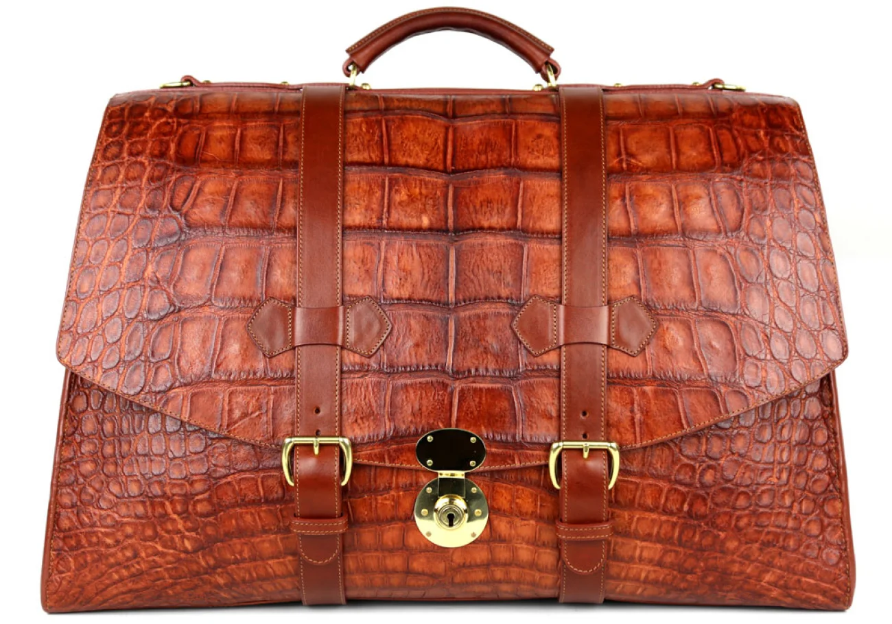 American Alligator Holdall by Frank Clegg Leatherworks