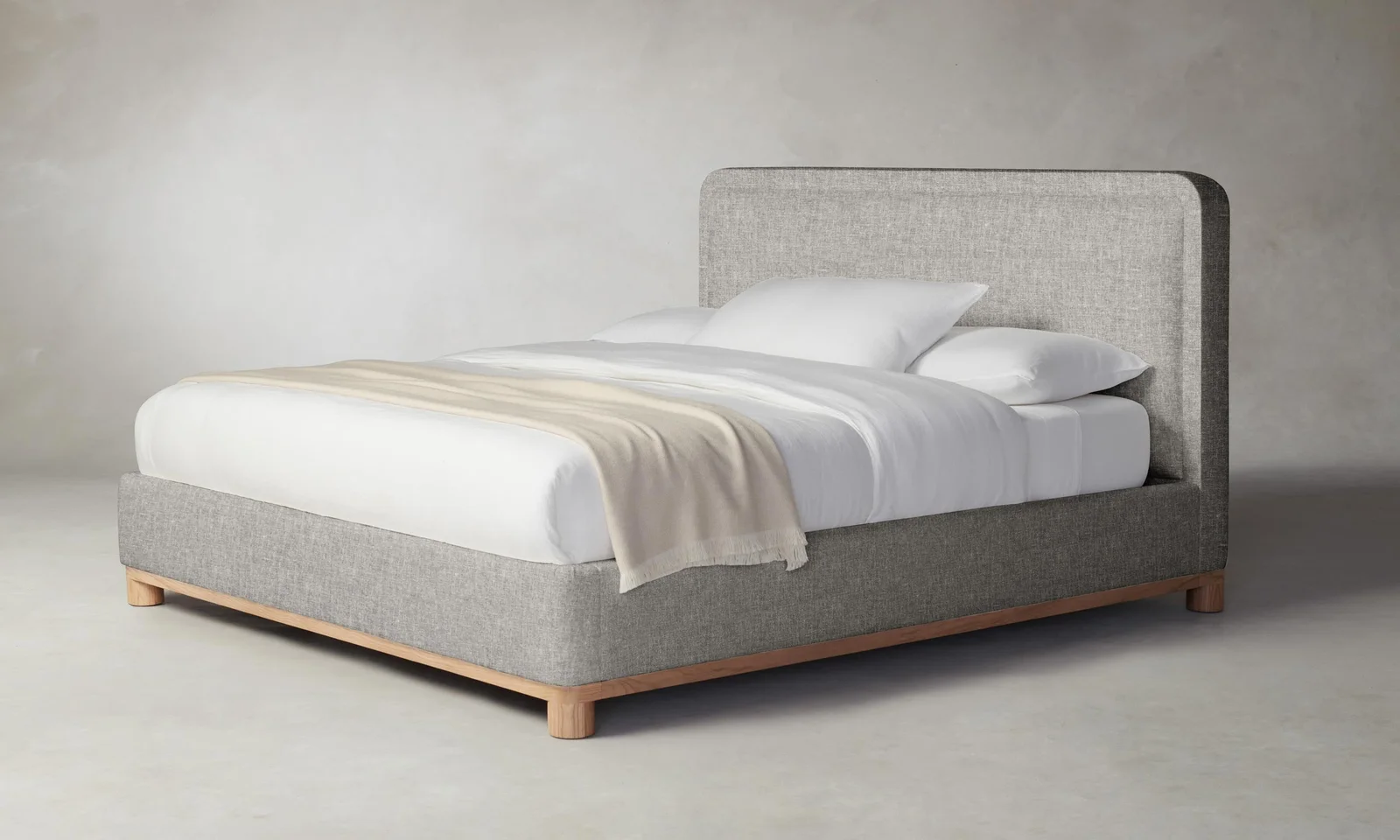 The Kent Bed - Heritage Belgian Linen Agate by Maiden Home