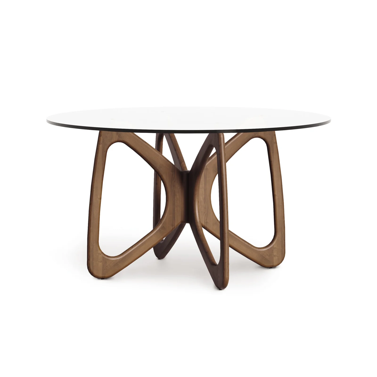 Butterfly Round Glass Top Table by Vermont Woods Studios