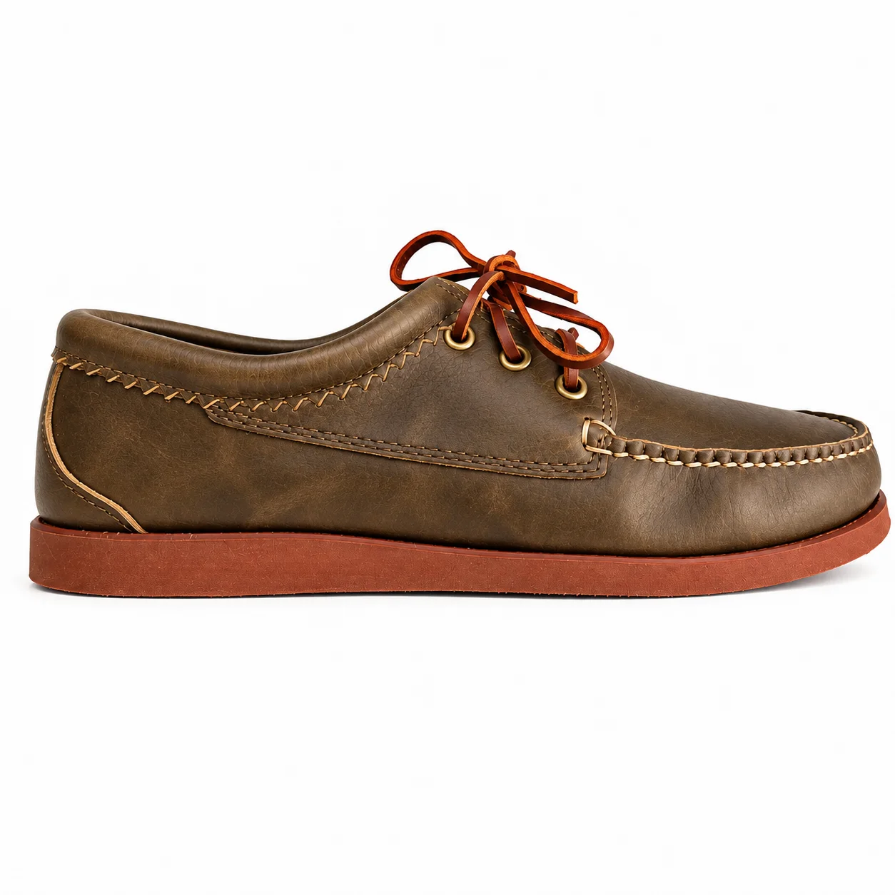 QC Blucher Shoe: Dark Olive Horween by Quoddy