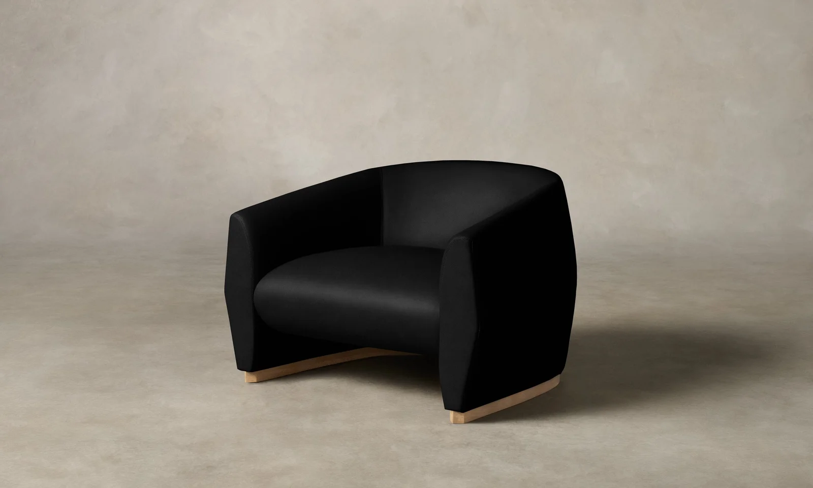 The Alpe Chair - Costa Leather Jet by Maiden Home