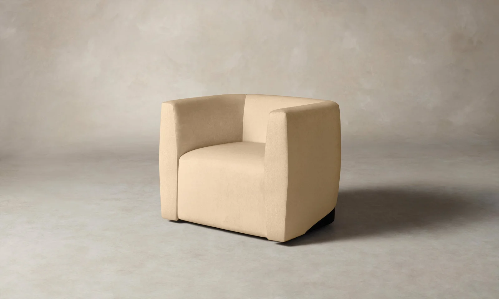 The Henri Swivel Chair - Deep Pile Mohair Doe by Maiden Home