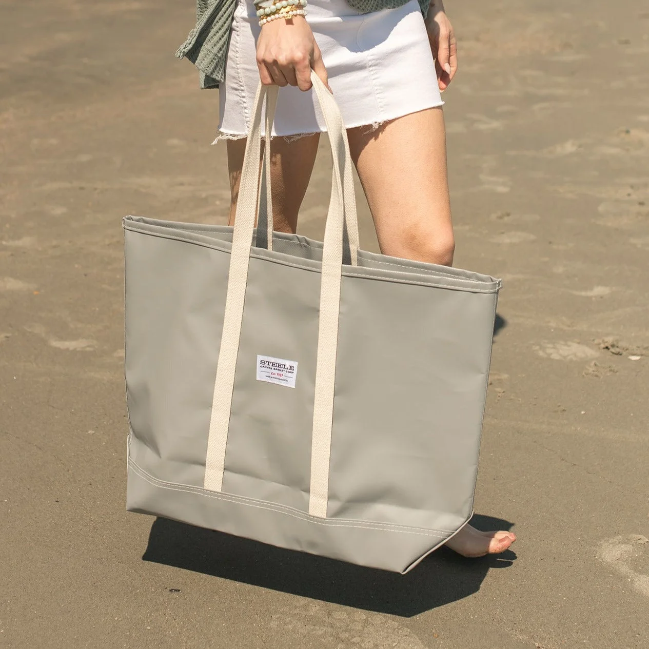 Grey Water-Resistant Steeletex Tote by Steele Canvas