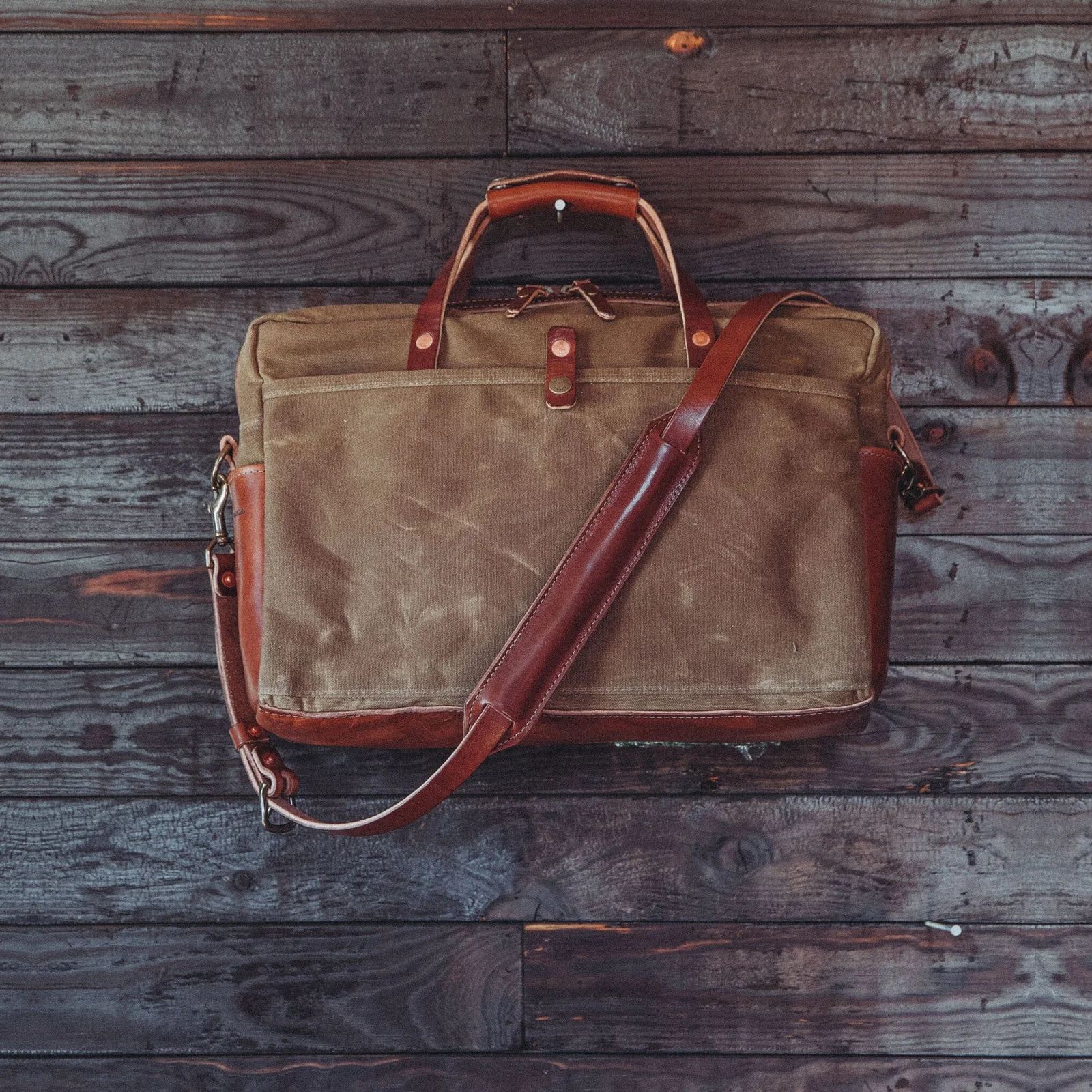 Courier Briefcase - Brush Brown by Bradley Mountain