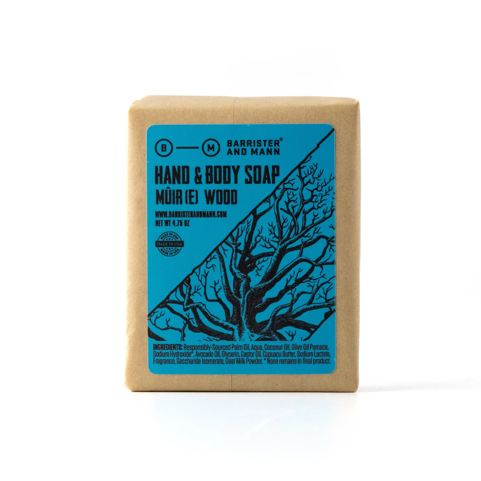 Hand & Body Soap: Mûir(e) Wood by Barrister and Mann