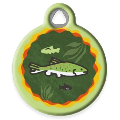 Brook Trout Pet ID Tag by Dog Tag Art by Lupine Pet