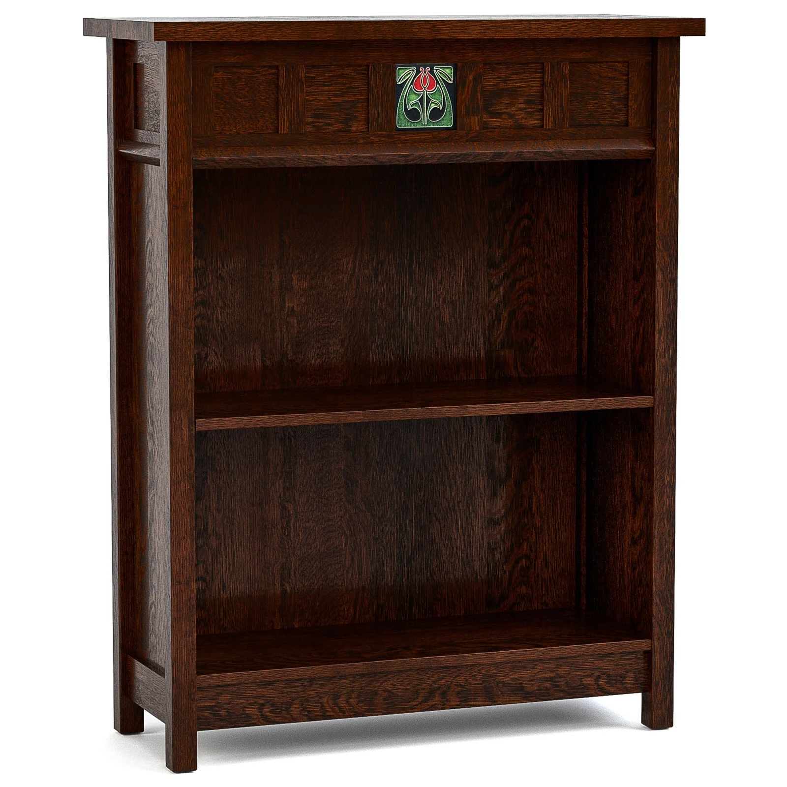 Floral Tile Bookcase by Stickley