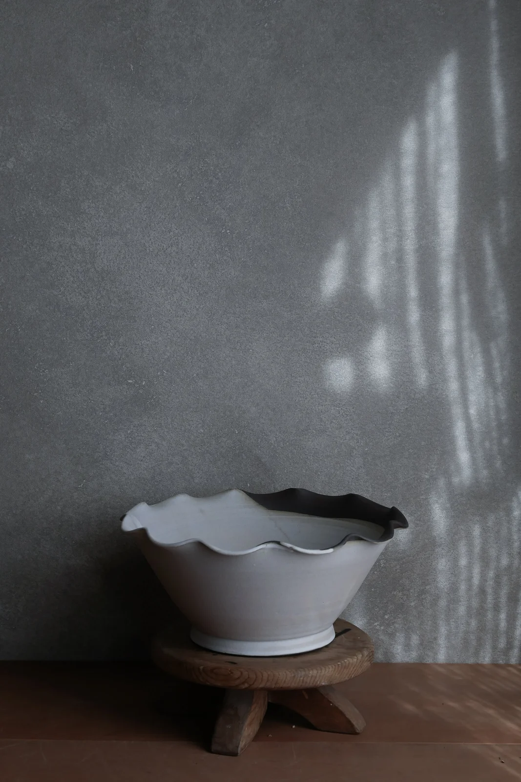 Scalloped Planter - Matte Grey by Notary Ceramics