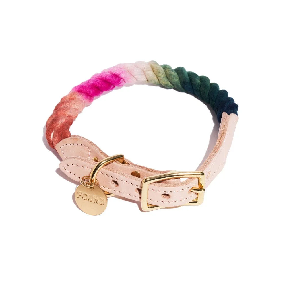 Spring Bouquet Ombre Cotton Rope Cat & Dog Collar by Found My Animal