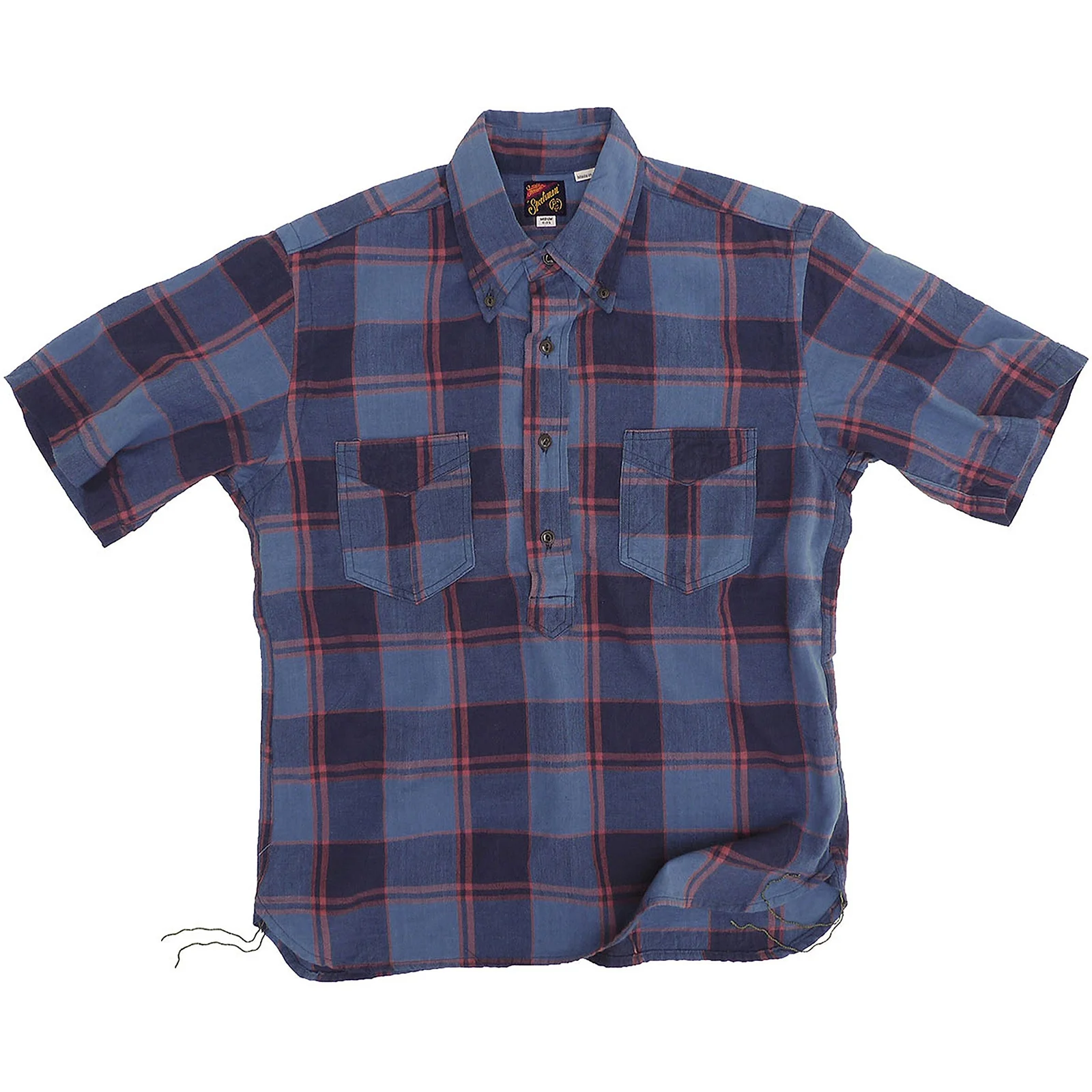 Berkeley Pull Over Shirt - Indigo Bleeding Madras by Mister Freedom