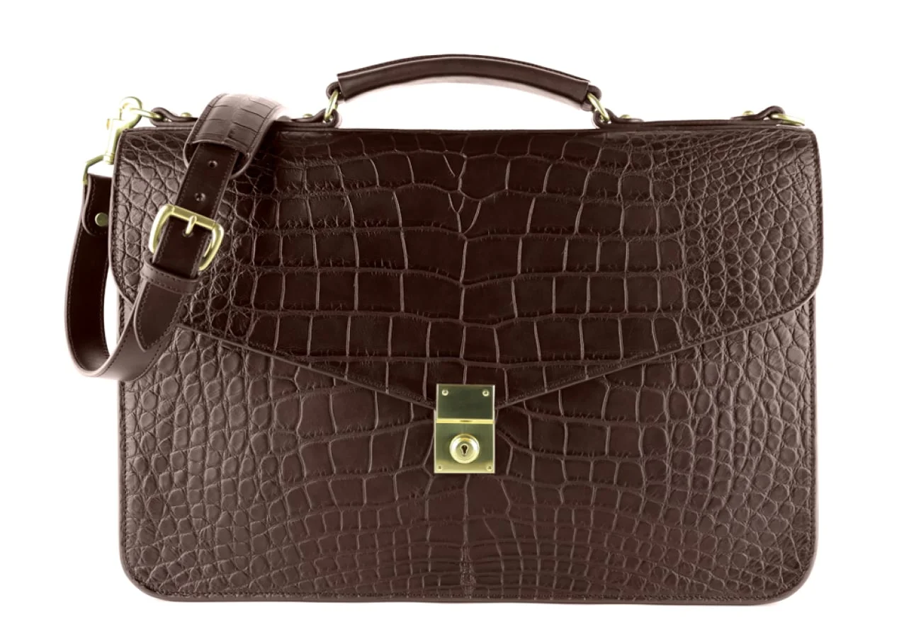 Alligator Lock Briefcase by Frank Clegg Leatherworks