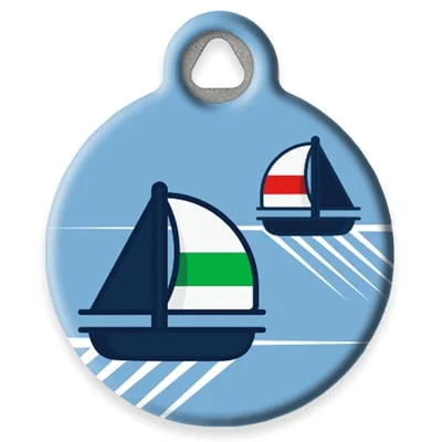 Sail Away Pet ID Tag by Dog Tag Art by Lupine Pet