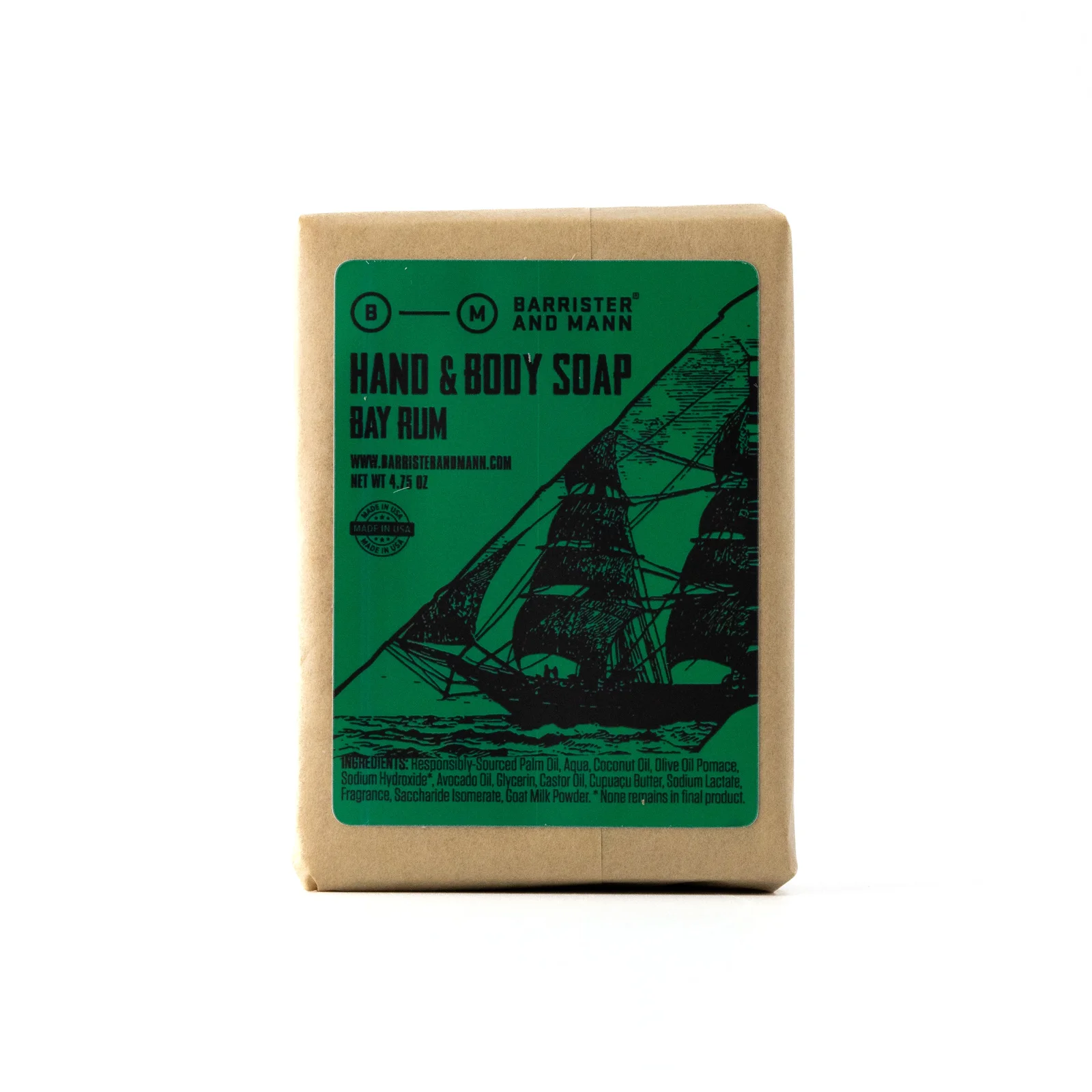Hand & Body Soap: Bay Rum by Barrister and Mann
