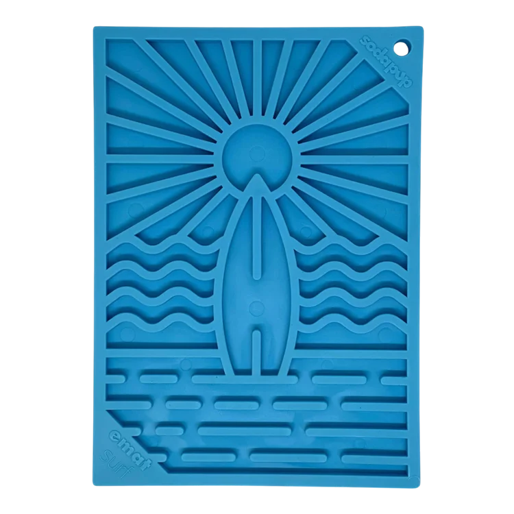 Surf's Up eMat - Small Lickmat for Dogs and Cats | Beach-Themed Design | SodaPup by SodaPup