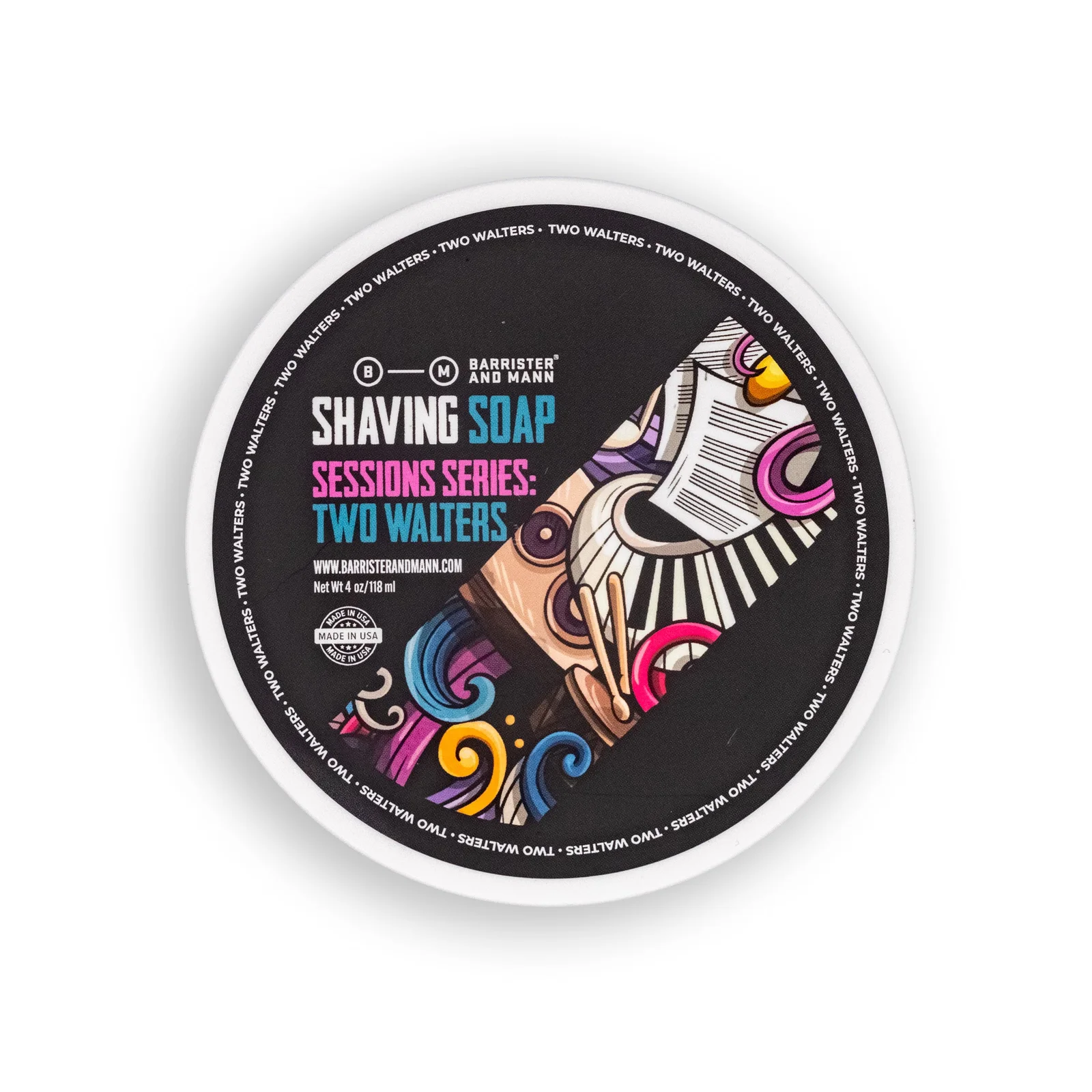 Sessions Series Shaving Soap: Two Walters by Barrister and Mann