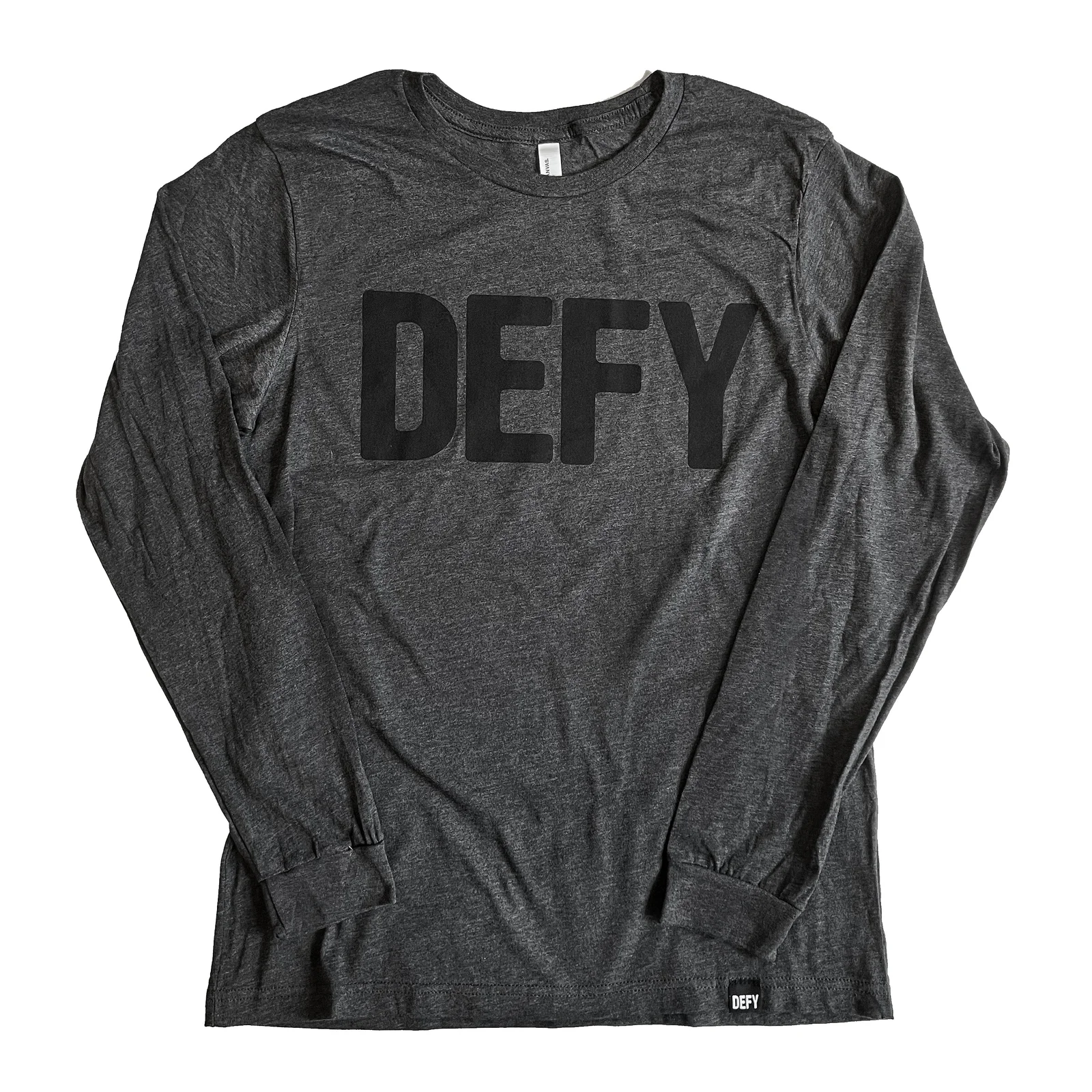 DEFY Tee / Dark Grey Heather Long Sleeve by Defy Bags