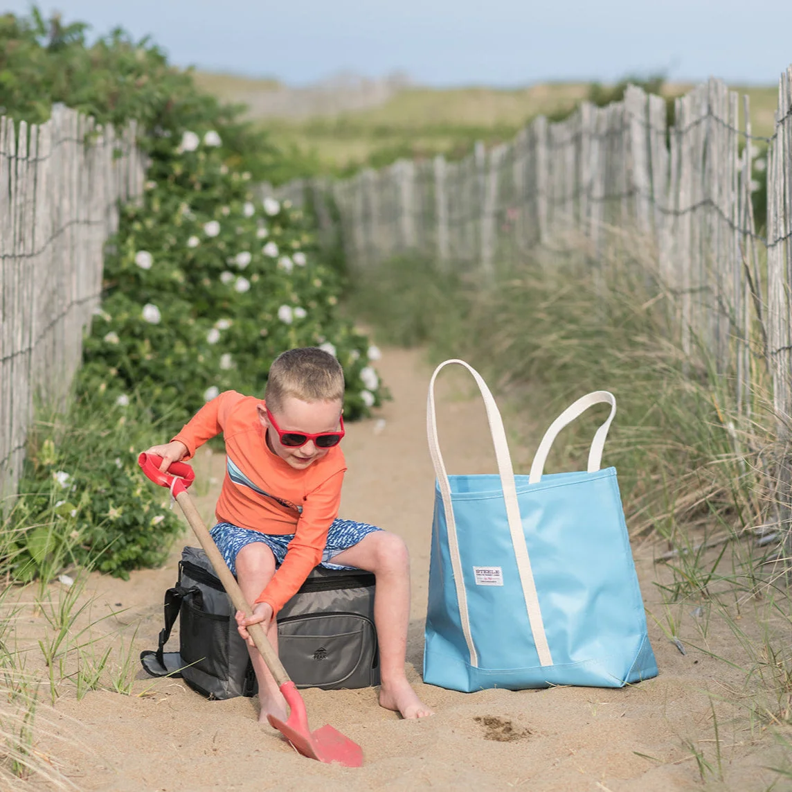 Light Blue Water-Resistant Steeletex Tote by Steele Canvas