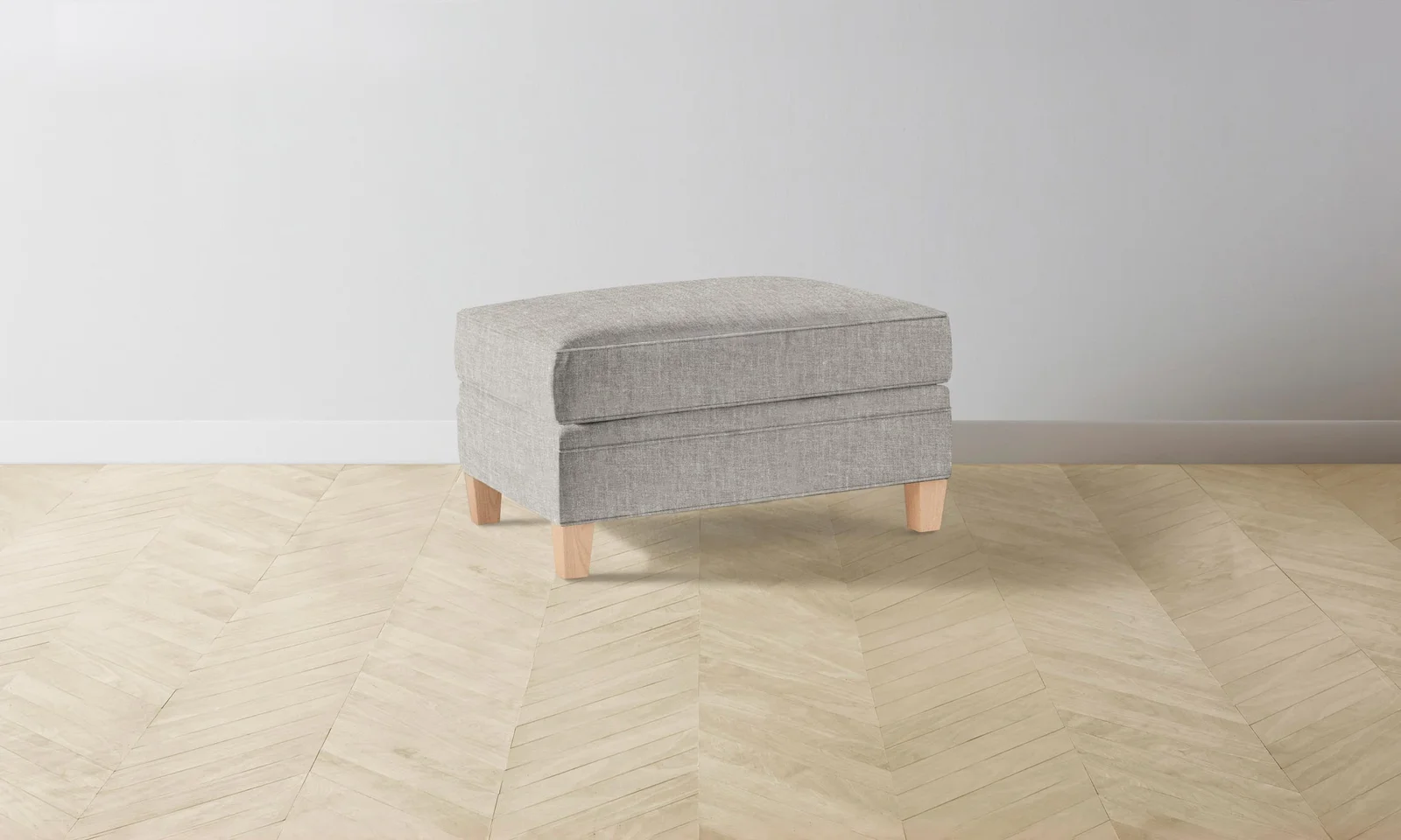 The Carmine Ottoman - Heritage Belgian Linen Agate by Maiden Home