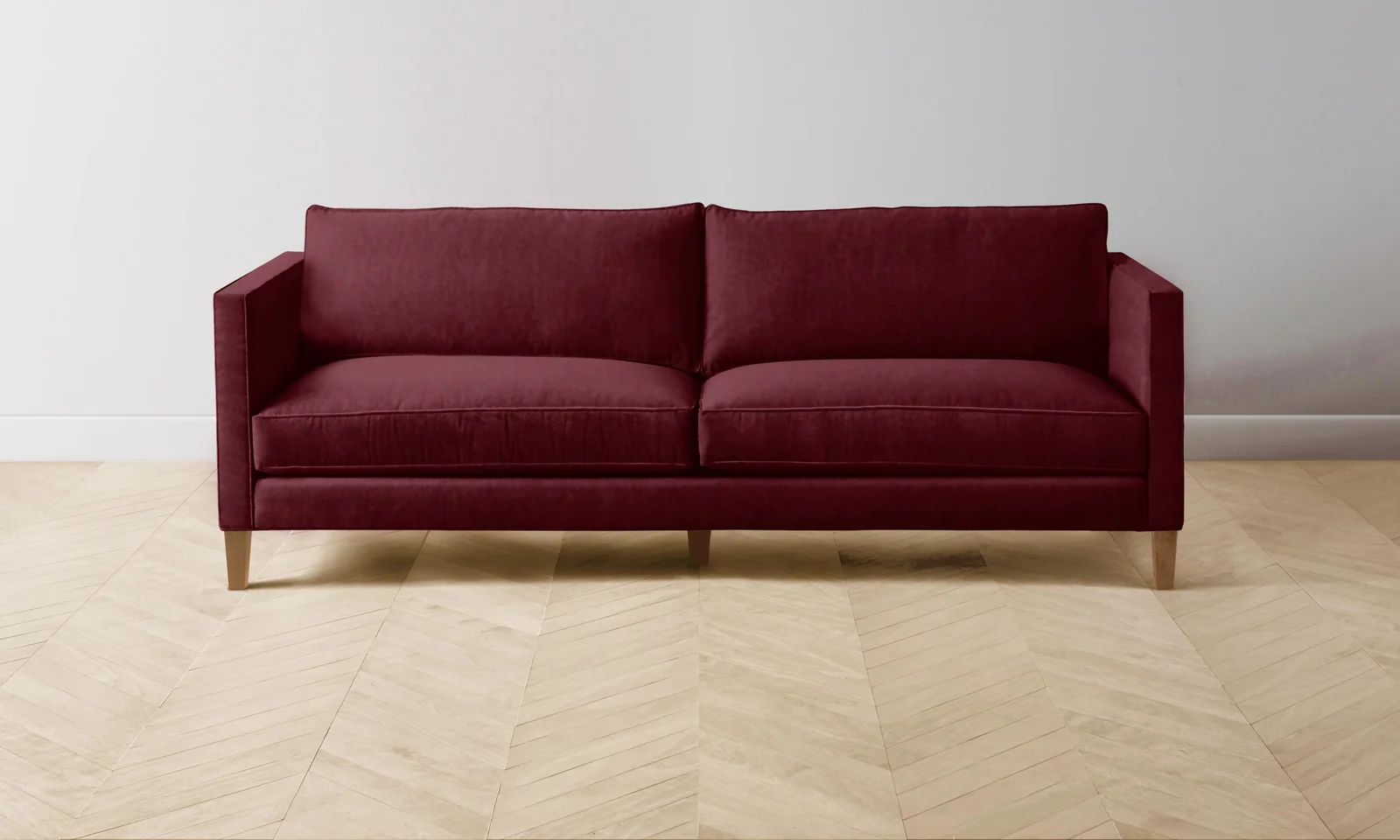 The Crosby Sofa - Performance Velvet Cabernet by Maiden Home