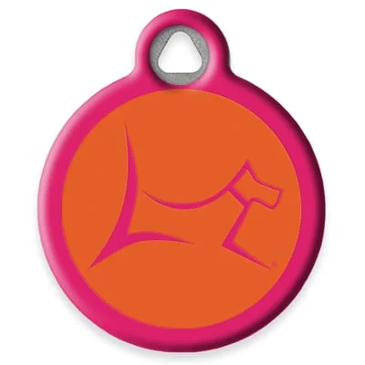 Sunset Orange Pet ID Tag by Dog Tag Art by Lupine Pet