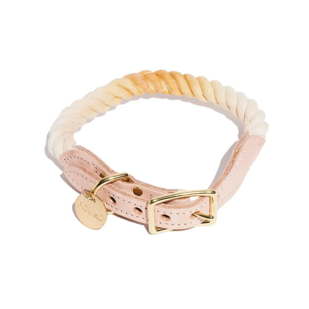 Butterscotch Ombre Cotton Rope Cat & Dog Collar by Found My Animal