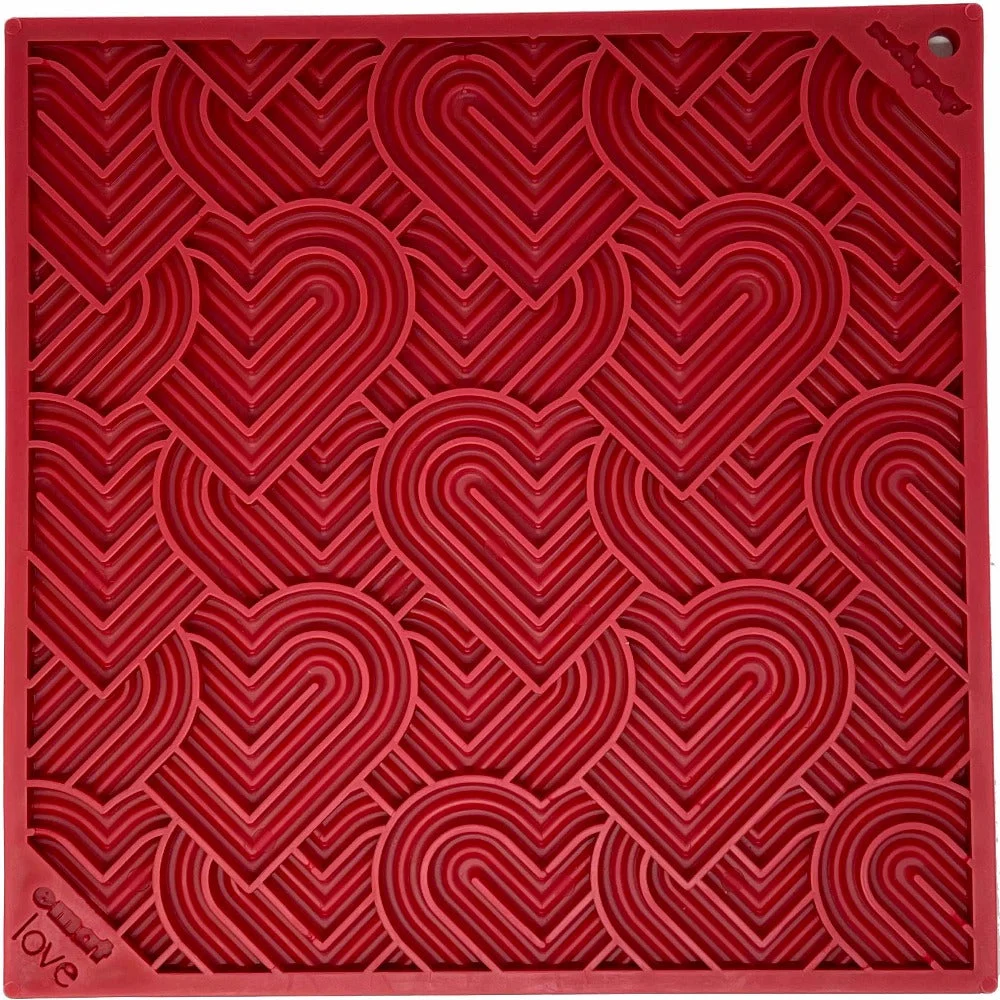 Love eMat - Enrichment Lick Mat for Dogs and Cats| Heart Design | SodaPup by SodaPup