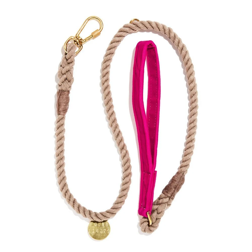Pink Washable Velvet Animal Leash by Found My Animal
