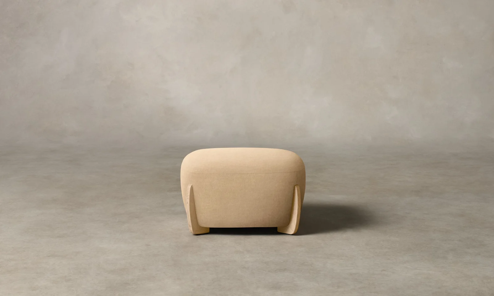 The Vera Ottoman - Deep Pile Mohair Doe by Maiden Home