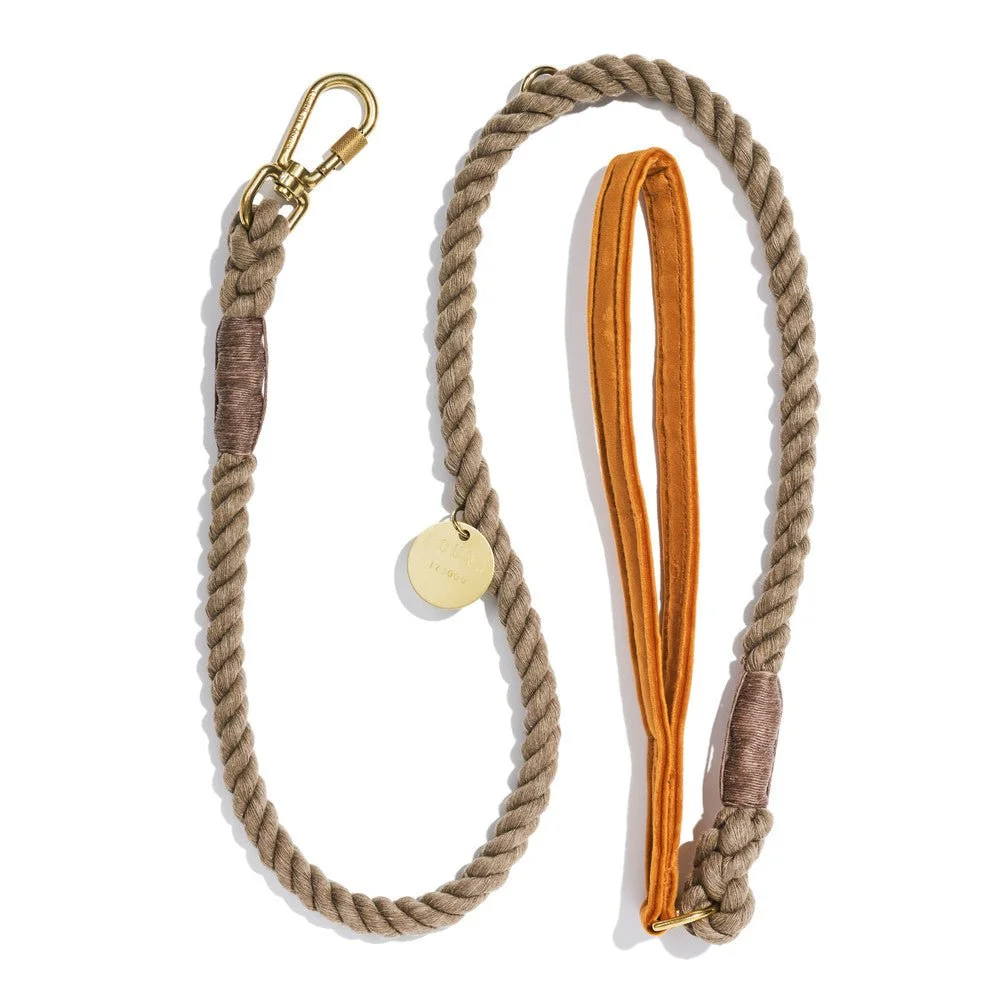 Marigold Washable Velvet Animal Leash by Found My Animal