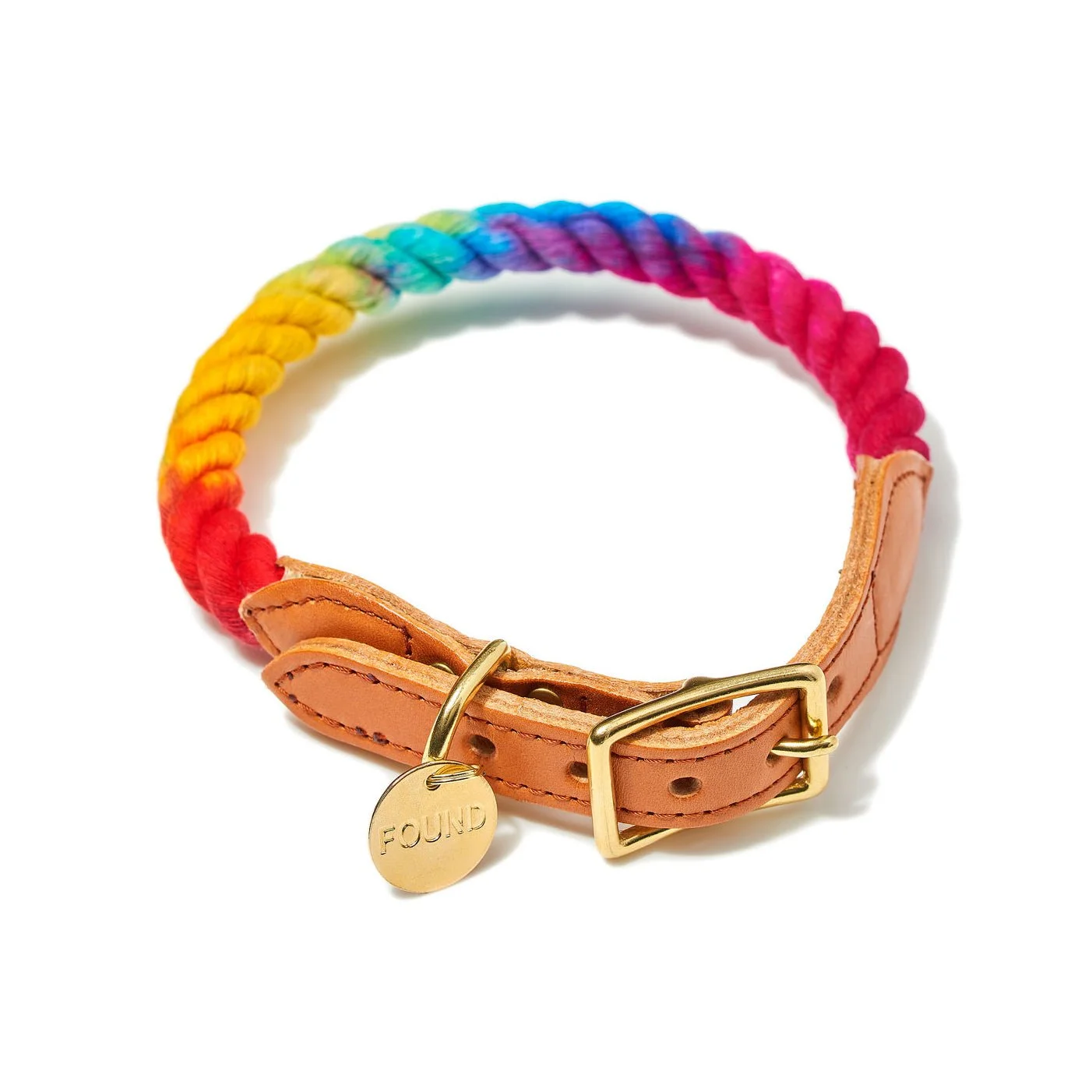 Prismatic Ombre Cotton Rope Cat & Dog Collar by Found My Animal